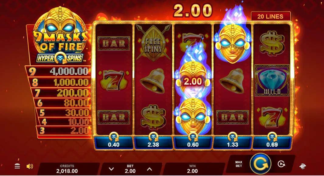 9 Masks of Fire HyperSpins Slot